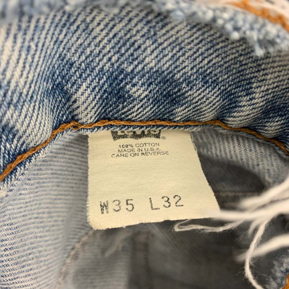 Vintage LEVI STRAUSS 517 Blue Light Blue Distressed Cotton Jeans - Picture 4 of 5